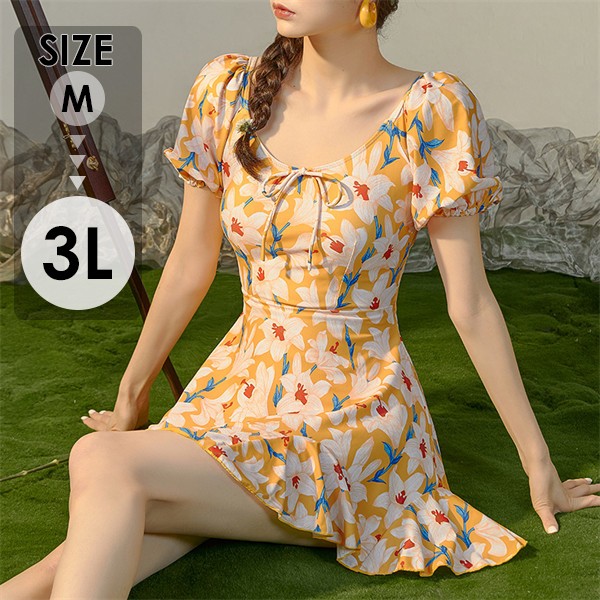 ワンピース水着 セクシー レディース 水着 半袖 体型カバー 可愛い 痩せ見え リゾート 温泉 ビーチ プール 海 水泳 オトナ女子 かわいい おしゃれ 20代 30代 40代 df017c6