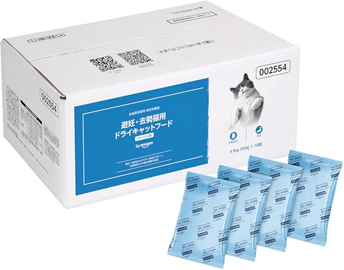 by Amazon 避妊・去勢猫用 フィッシュ味 国産 総合栄養食 キャットドライフード 450g×10袋 4.5kg(ケース販売)