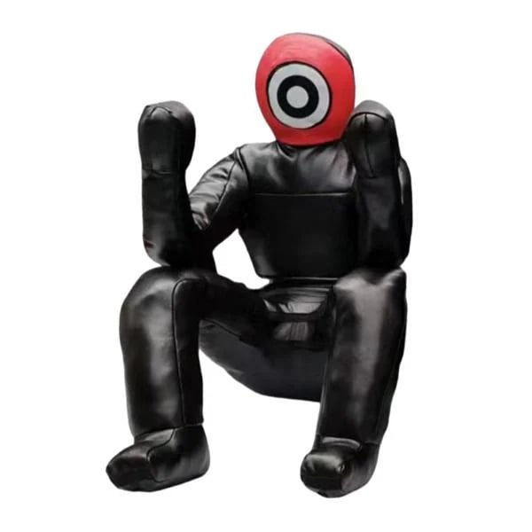 グラップリングトレーニングダミー 未充填 PUレザー キックボクシング テコンドー 空手用 レッドフェイス 165cm