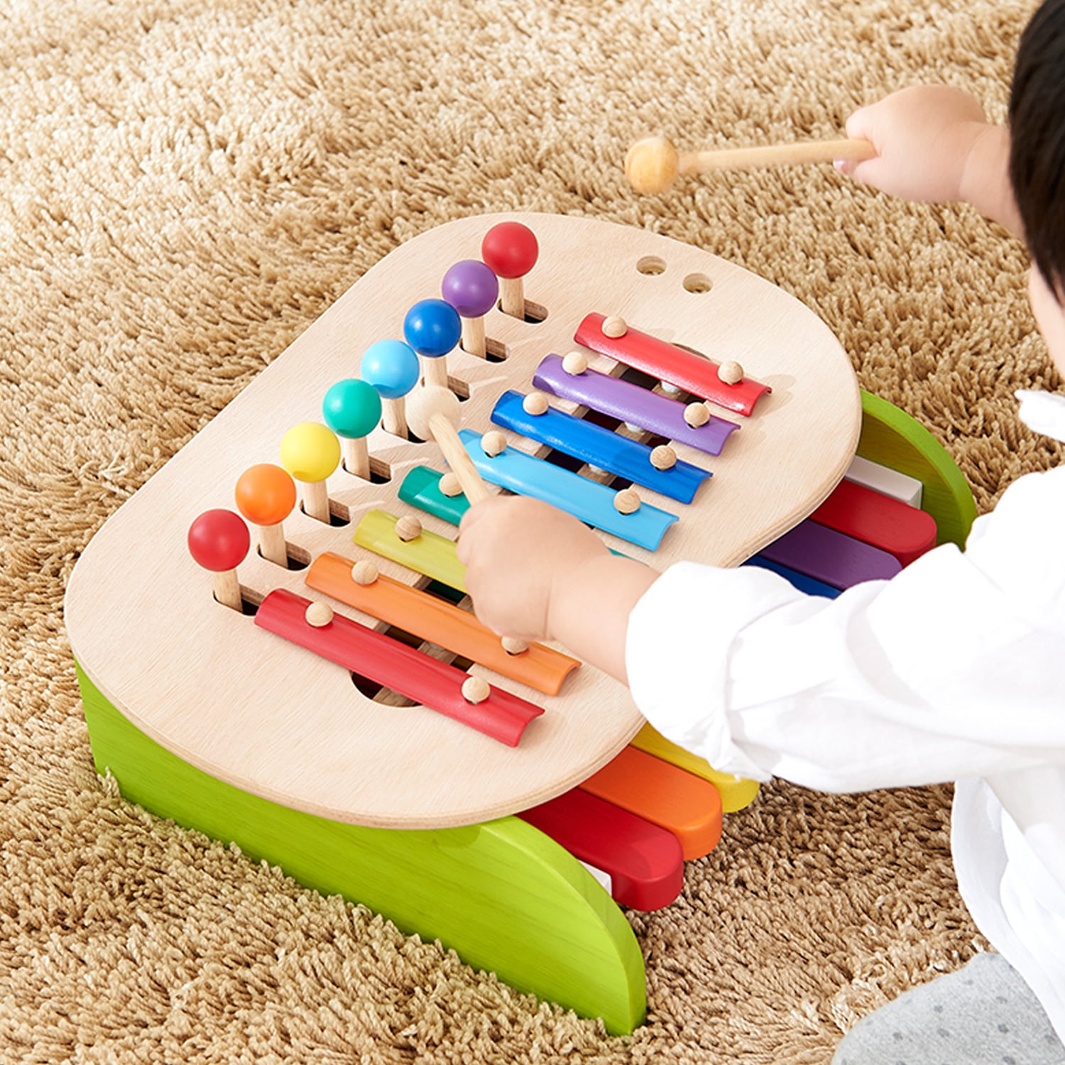 ピアノ シロフォン 森のメロディメーカー 1歳半から 知育玩具 おもちゃ 音あそび 813010