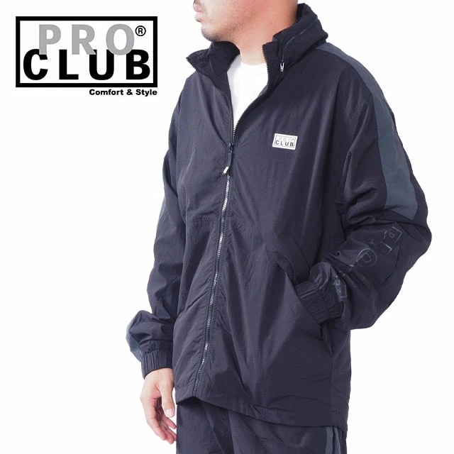 プロクラブ ナイロンジャケット トップス メンズ 男性 ウィンドブレーカー アウター 防寒 PRO CLUB FULL COURT WINDBREAKER JACKET 大きいサイズ ビックサイ
