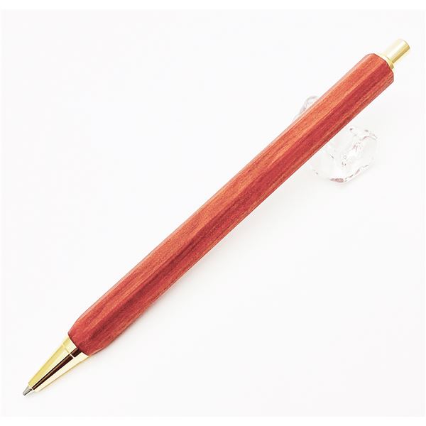 八角シャープペンシル/文房具 (レッドーハート レッド) 木製 日本製 文具 オフィス用品 ステーショナリー