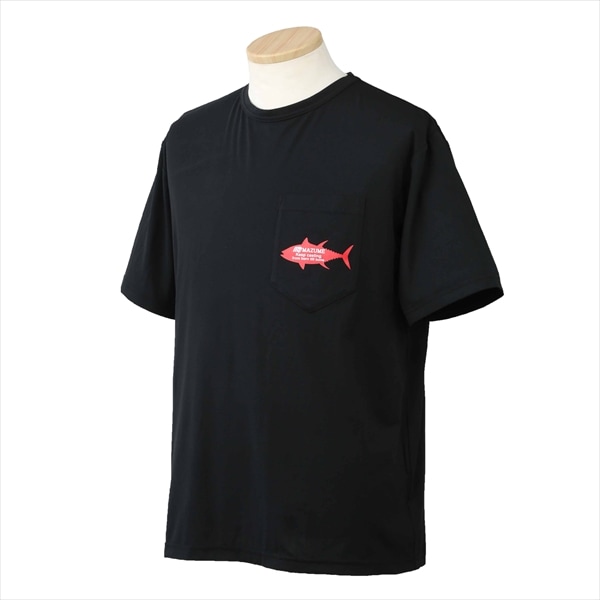 オレンジブルー ウェア MZAP-764mazume プライムフレックスTシャツ TUNA ブラック×レッド M