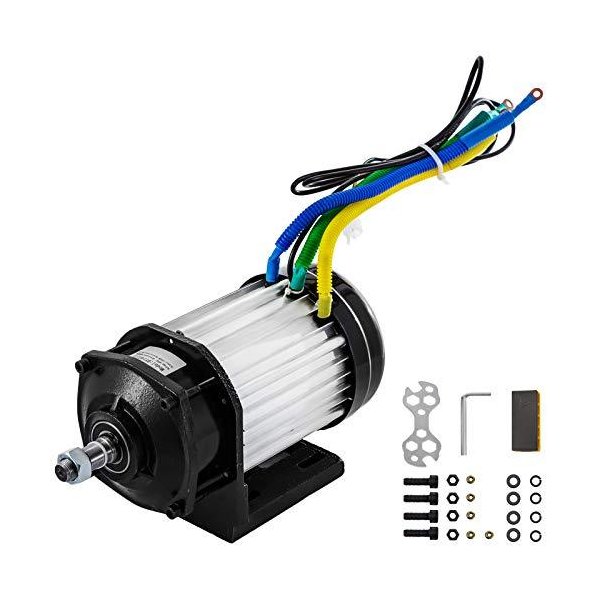 VEVOR 200W 48V Brushless Motor, 600 RPM Electric Gear Motor Electric Scooter Motor with Mounting Bra