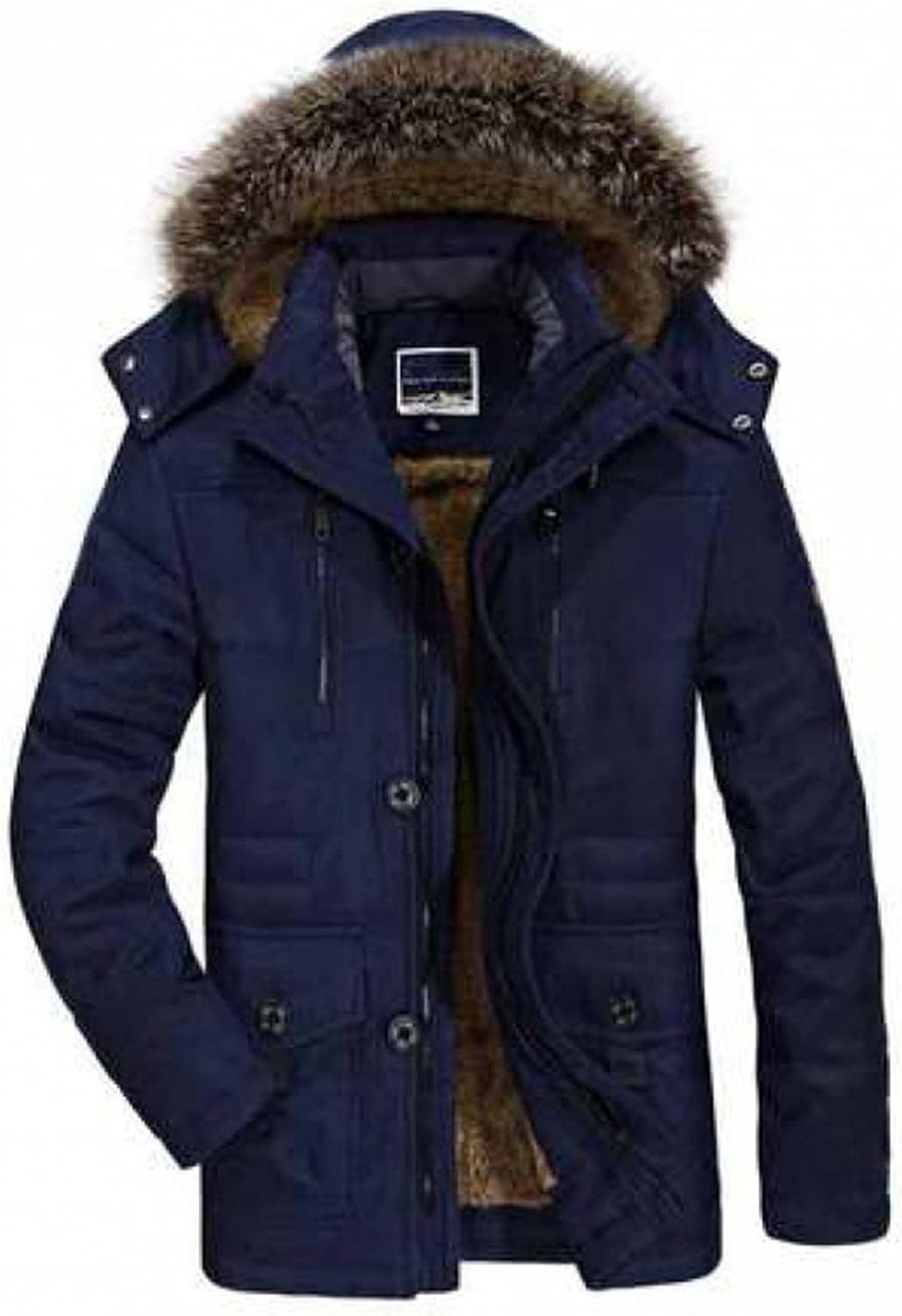 モッズコート メンズ ダウンジャケット 秋冬 コート 中綿入れ フード付き ファー付き 裏起毛 厚手 防寒防風 アウター 大きいサイズ