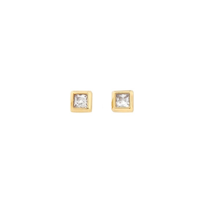 米州雪男カンハンナの着用DAYZ Tiny Square Frame Earrings/韓国の人気ブランド 韓国正規品 韓国の人気商品 韓国ファッション 韓国ジュエリー デイリーアクセサリー S