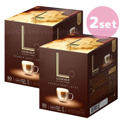 【ダブルショット ラテ 100T (50T x 2box) 】루카스 더블샷 2박스 / ルーカス ナイン シグネチャー ダブルショット ラテ/ スティック/韓国コーヒー NEW/韓国食品/ルーカス9
