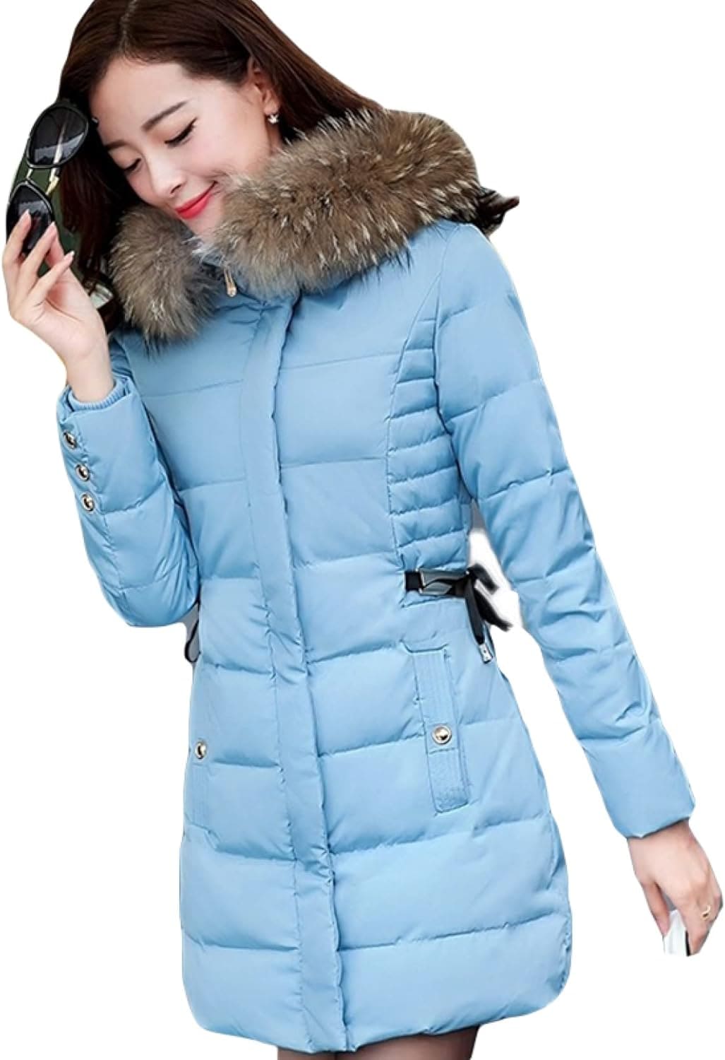 ダウンコート レディース 超ロング ダウンジャケット ファー フード スタンドカラー aライン ファスナー フード付き 着痩せ 撥水 カジュアル 柔らかい 防寒ジャケット 韓国ファッション