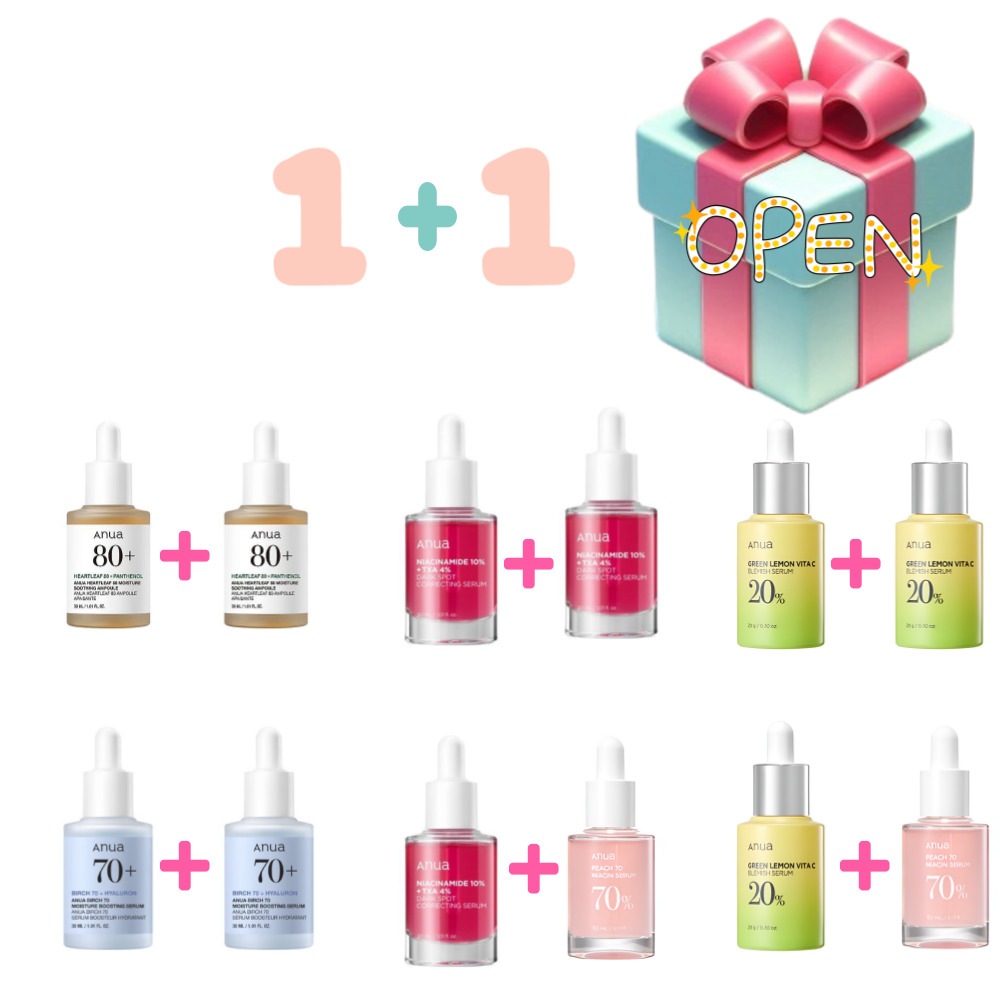 [正規品][韓国cosme][1+1]ドクダミ80 アンプル 30ml, ナイアシンアミド10% トラネキサム酸 4% セラム 30ml/ グリーンレモンビタC 20g/シラカバセラム30/企画セット