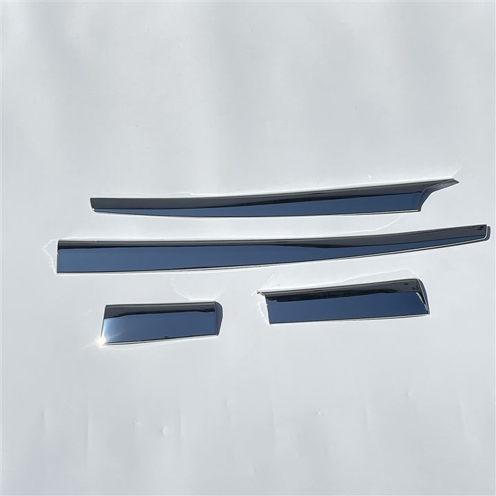 日野 17プロフィア 17レンジャープロ メッキカーパーツ ドアアッパーモール 窓の下部分 ウインドウ ガーニッシュ ウインドー カバー 左右セット(シルバー, ドアアッパーモール)