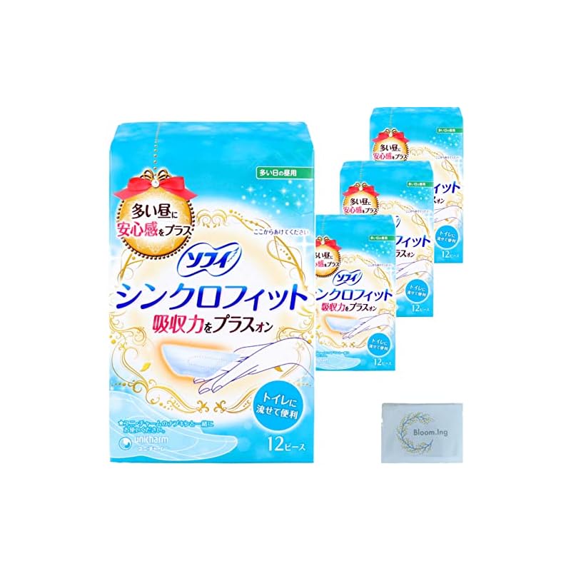 【即納】(4 個 セット) ソフィ シンクロフィット 12ピース 4 個 (計 48 個) ペーパー付 ユニチャーム おまとめ お試し 常備用 5,082円
