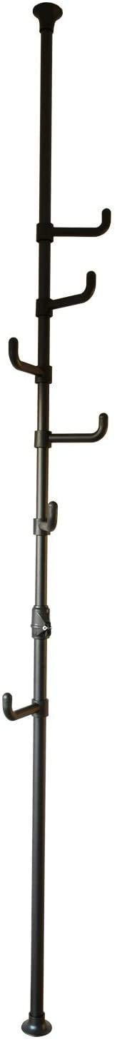 山善(YAMAZEN) 突っ張り ポールハンガー 隙間収納 高さ伸縮 耐荷重30kg ワンタッチで設置(実用新案取得済) コートハンガー 衣類 収納 直径32×高さ140-280cm 組立品 マットブ