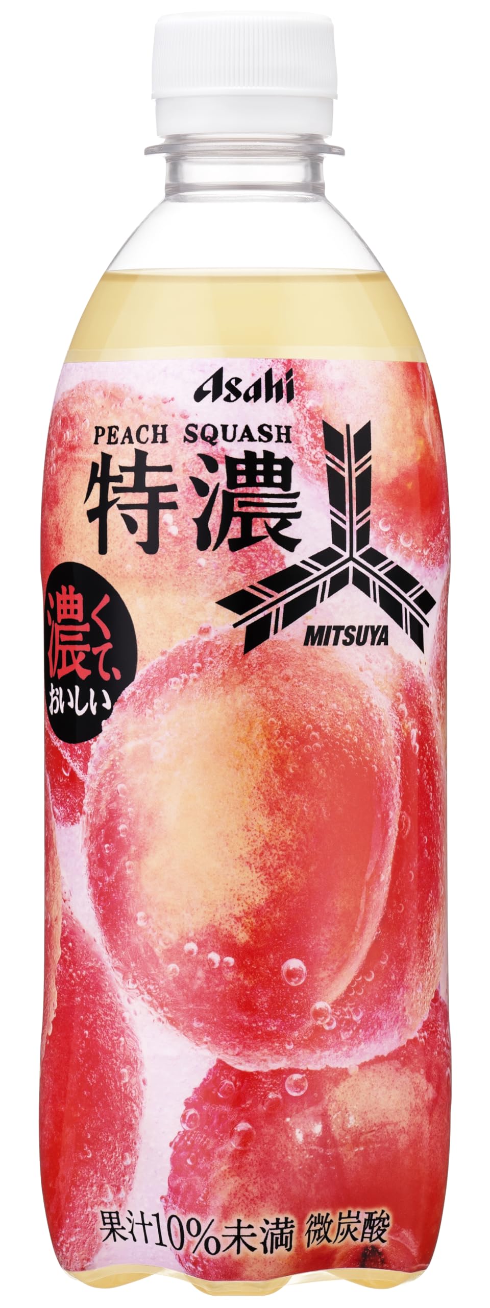 三ツ矢サイダー アサヒ飲料 三ツ矢特濃ピーチスカッシュ 500ml×24本 [サイダー]