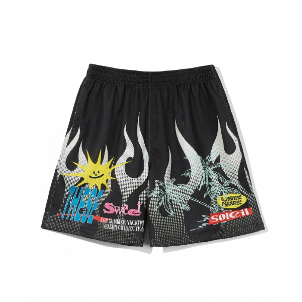 CODEGRAPHY メッシュショーツ_ブラック サンシャインパラダイス