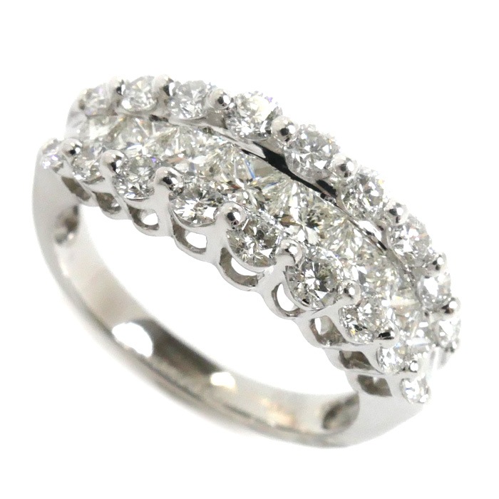 Pt900プラチナ リング・指輪 ダイヤモンド2.00ct 11.5号 5.1g レディース 中古
