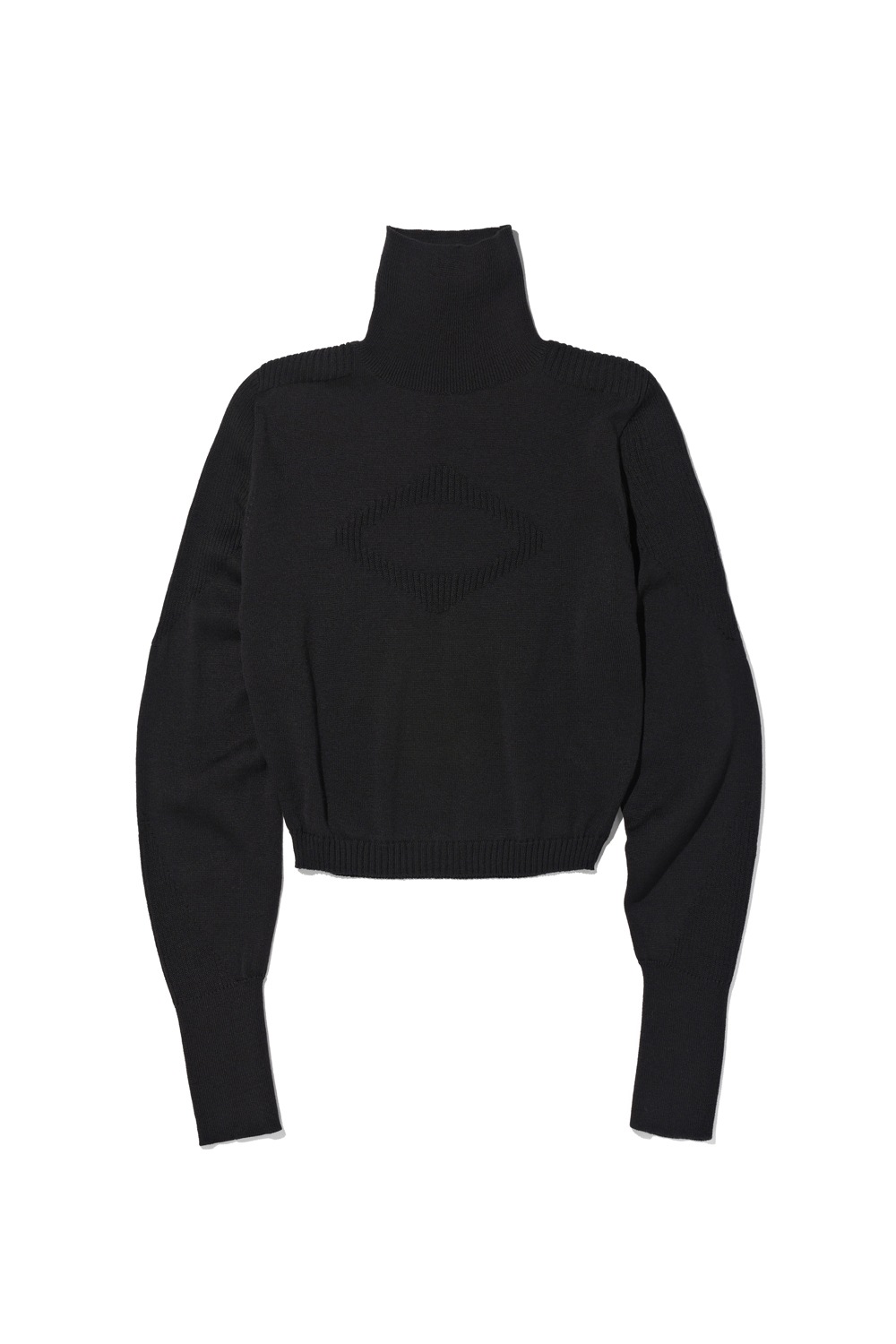 【MISCHIEF】 TURTLE NECK KNIT TOP : BLACK