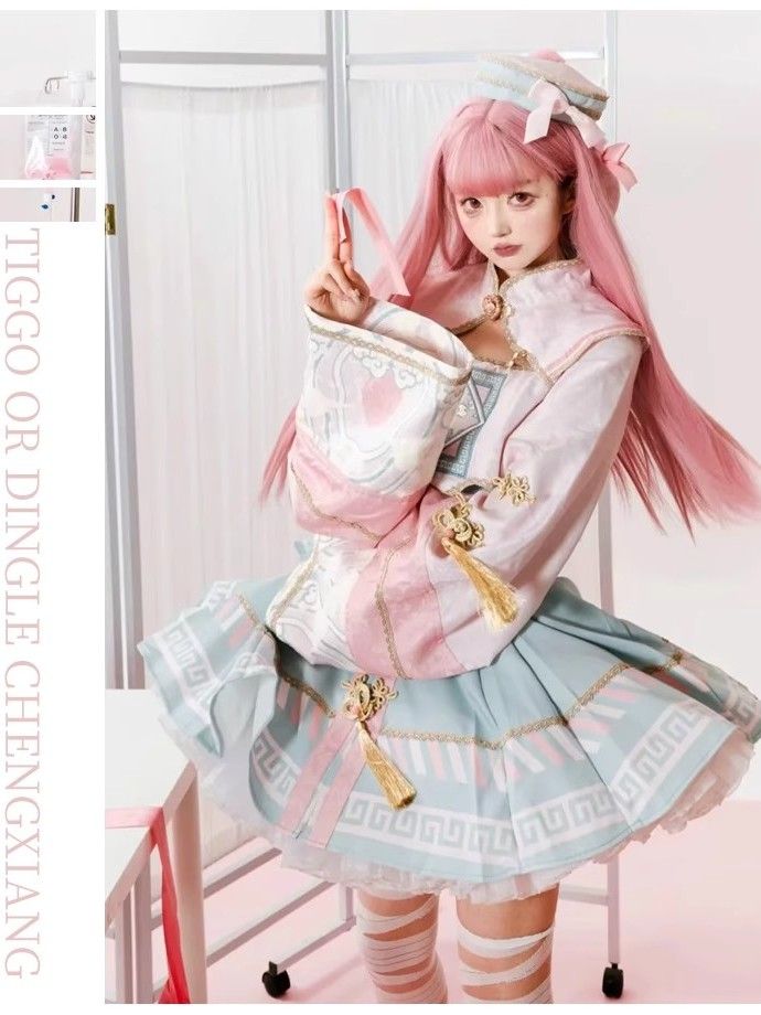 メガ割 メガ割り桜姫lolitaデザイン小さなゾンビハロウィンかわいい風ワンピースcos服ピンクロリータ 5,406円