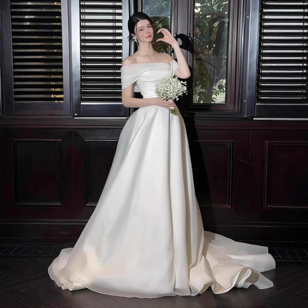 ウェディングドレス 白 結婚式 花嫁 サイズオーダーメイド可能 成人式 お呼ばれ ウェディング 演奏会 二次会 パーティードレス 前撮り ワンピース ロングドレス 9