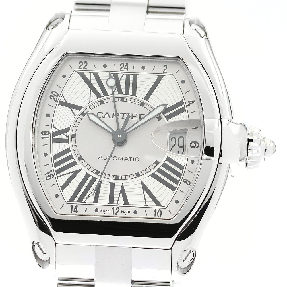 カルティエ CARTIER W62032X6 ロードスター GMT 自動巻き メンズ 良品 _898735【中古】
