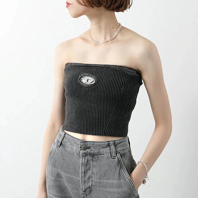 diesel トップス　チューブトップニット M-CLARKSVILLE-A ニット｜ブラック｜ウィメンズ｜DIESEL