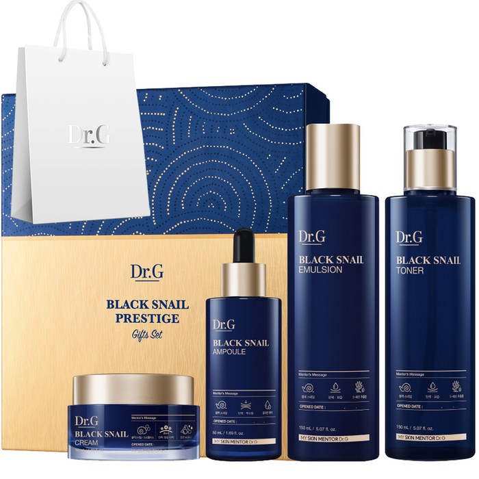 ブラック スネイル プレステージ トナー 150ml + エマルジョン 150ml + アンプル 50ml + クリーム 50ml 4点 セット