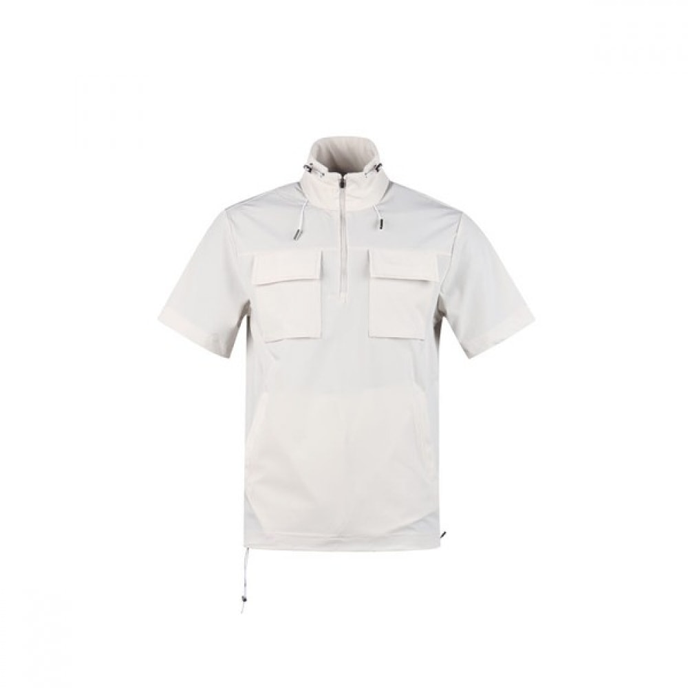 (ラックスゴルフ) ラックスゴルフ 430 ゴルフメンズハイネックアウトポケット半袖ゴルフシャツ LB4M403