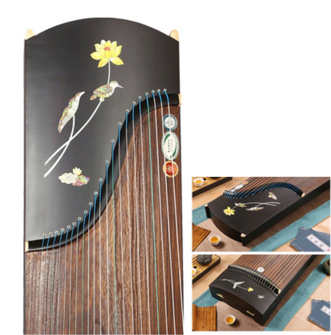 古筝 163cm 花と鳥のパターン 初心者アマチュア向け 中国の弦楽器