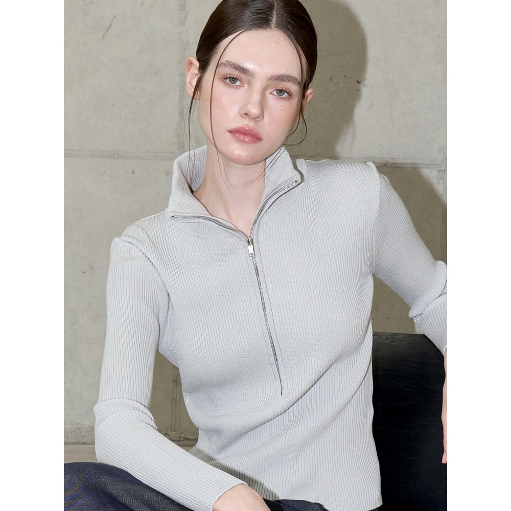 ウイレーヨンジップアップニットベビーブルー OU1339