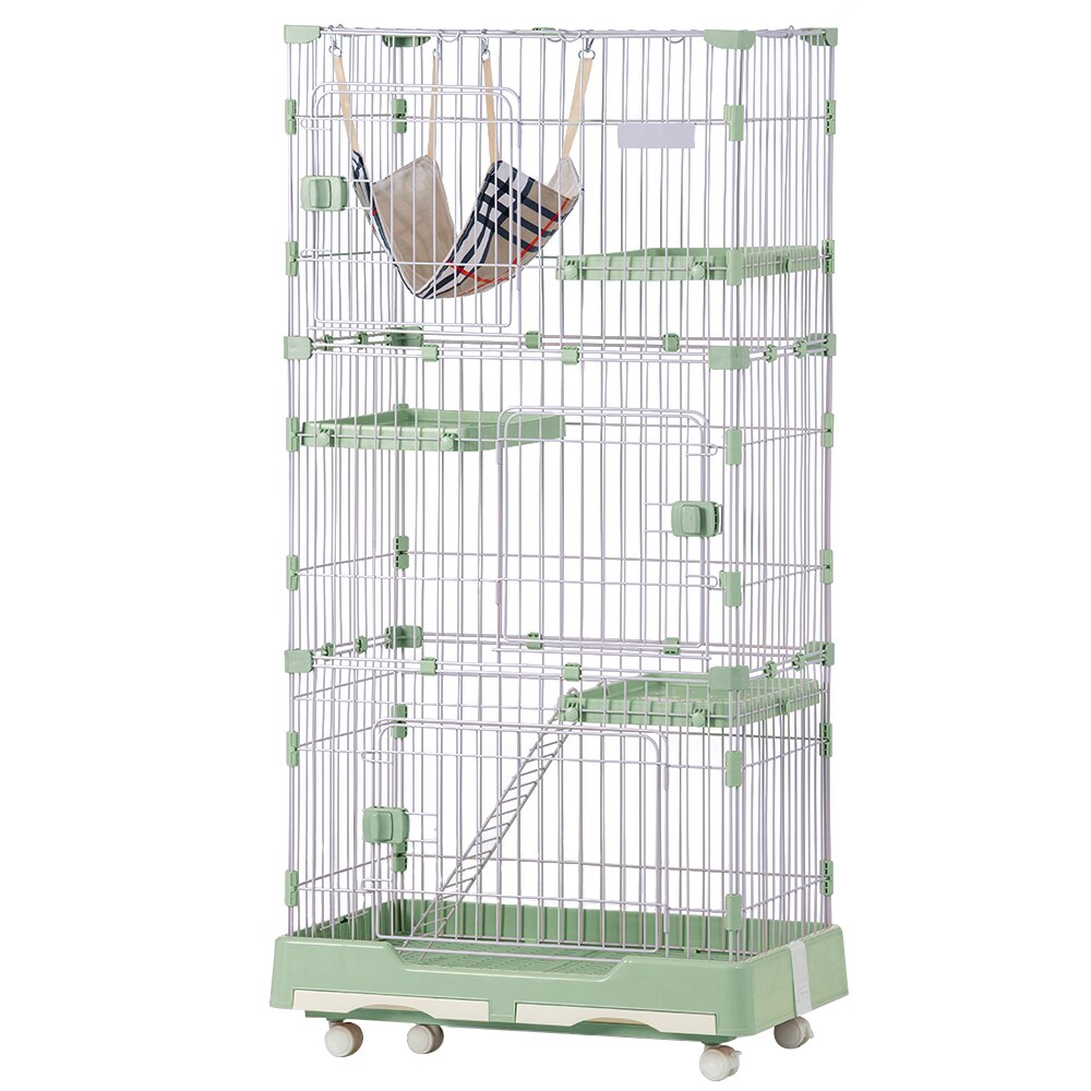 猫 ケージ3段キャットケージペットケージ キャスター付猫ゲージ大型多頭飼いネコドアキャットハウス 12,938円