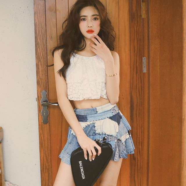 【2025新作入荷】体型カバー水着ビキニタンキニ大きいサイズレディース2023年新作ビーチウェア40代30代20代フレアスカートフリルレースデニ