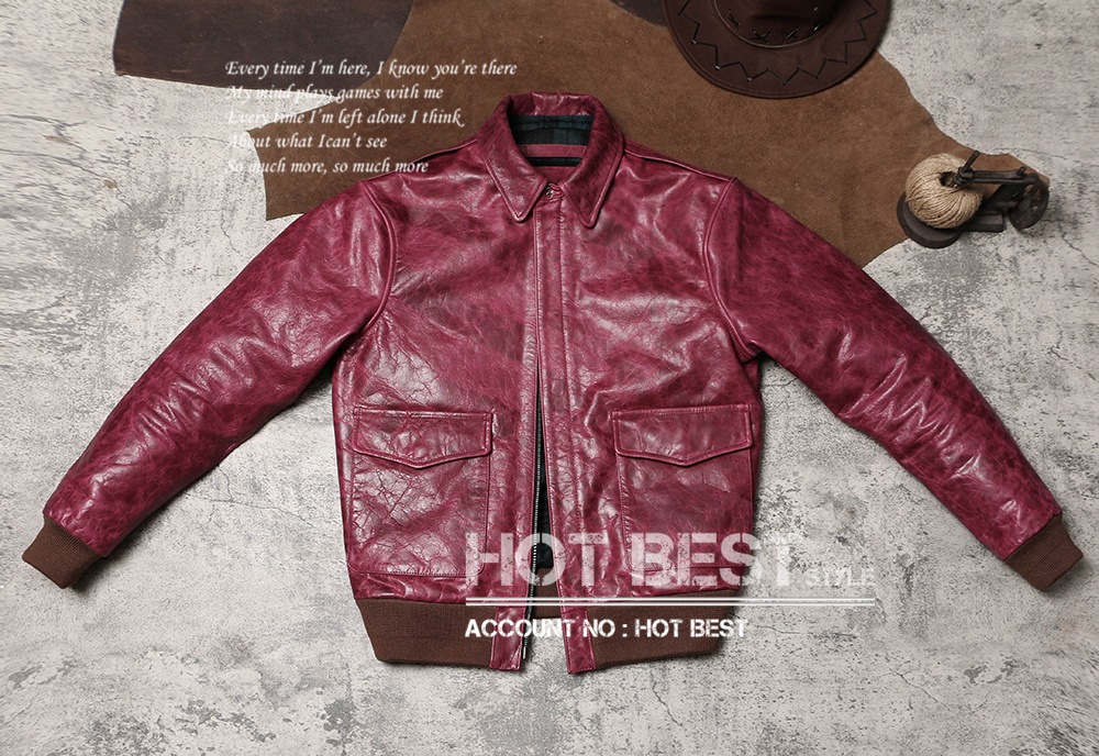 1.0mm カウハイド 復刻30s USAF TYPE A-2 フライトジャケット ギフト メンズ 革ジャン オイルワックスレザー 牛革