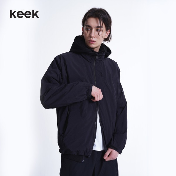 KEEK Pillowdy Inflatable Collar Windbreaker Black