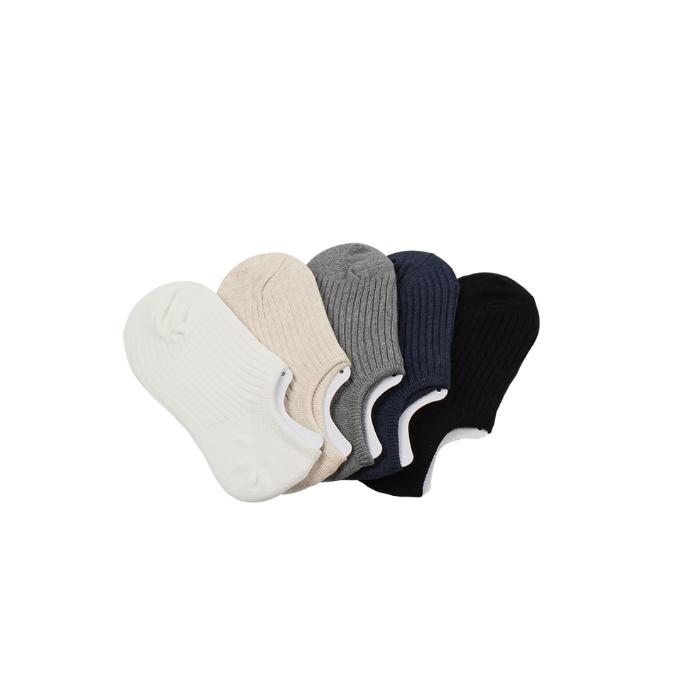 Qoo10 足の臭いを減らす機能アンクルソックス 5足