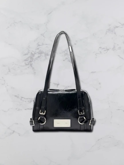 Matinkim バック MATIN KIM】MATIN CRACKED LOGO GLOSSY ECOBAG☆送料・関税込