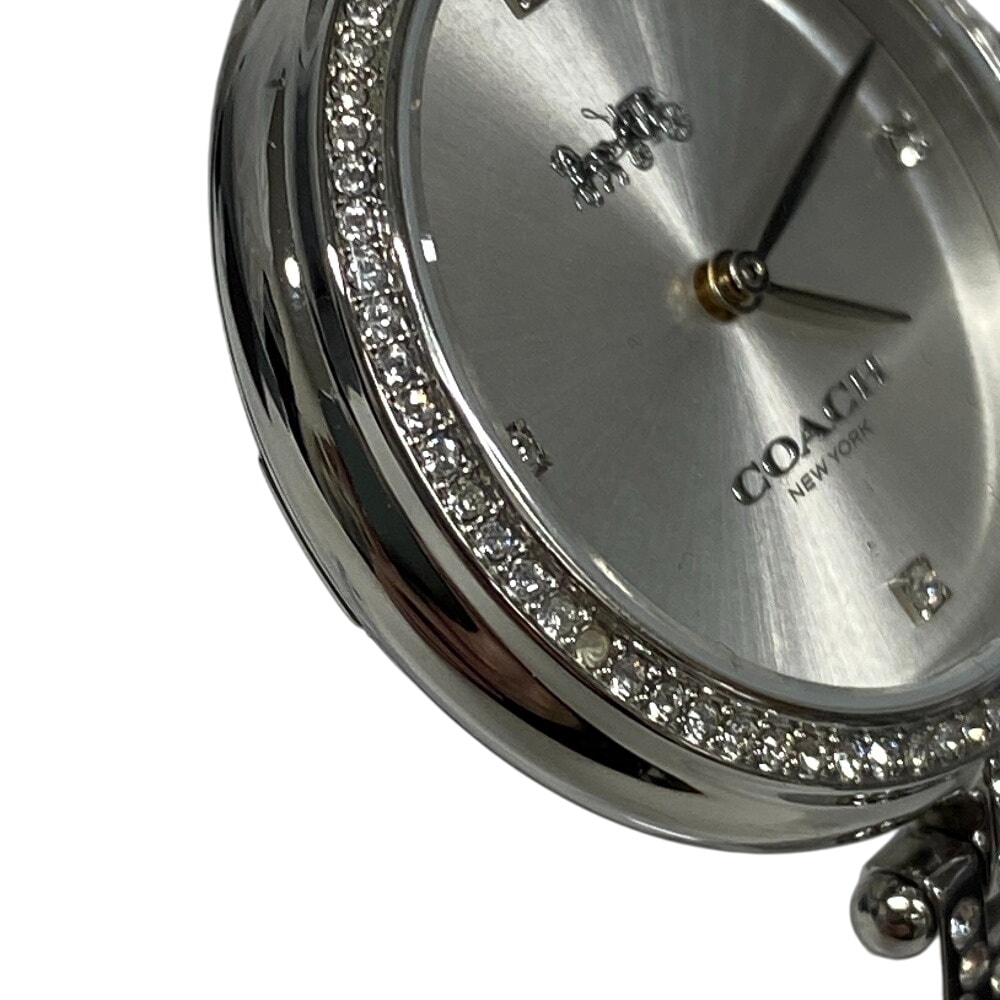 14503650 PARK クォーツ ラインストーン ステンレススチール 腕時計 シルバー レディース ブランド