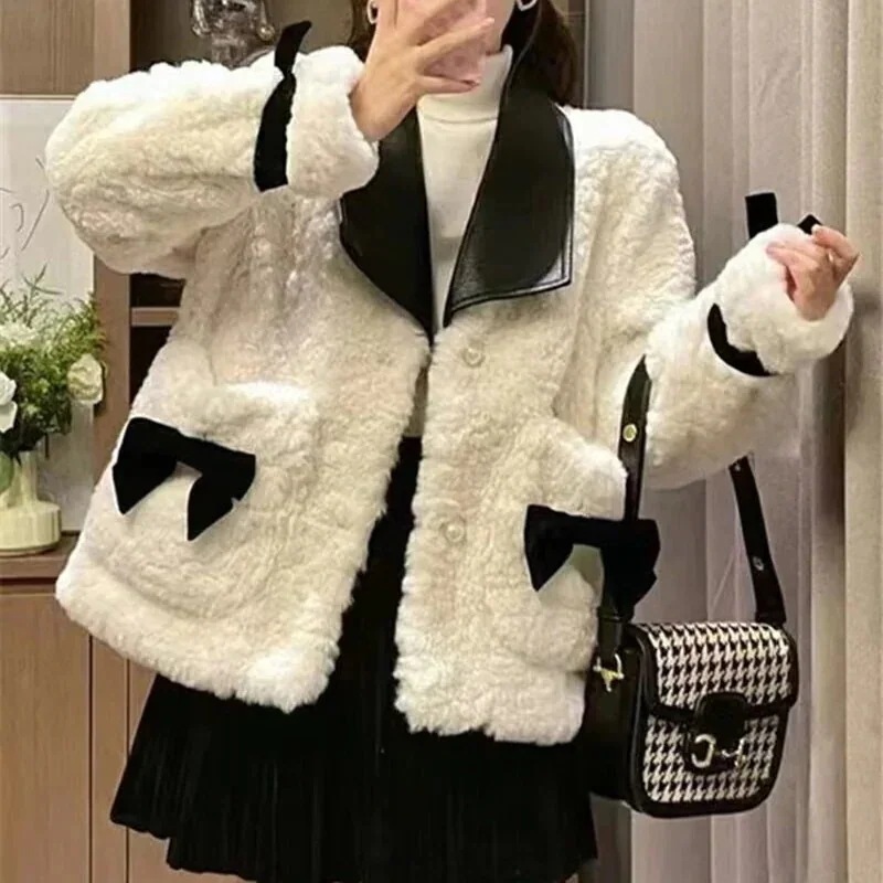 デザイン感 チェスターコート 感 韓版 アウター 百掛け アウター 折襟 韓国ファッション 厚手 レディース ショート