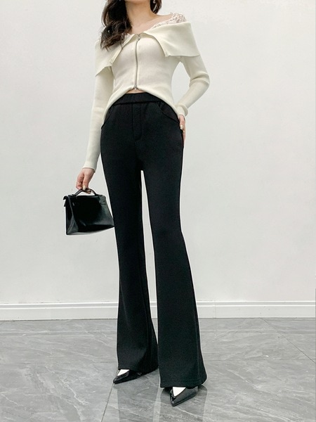 とろみパイナップル柄ベルボトムパンツ 9,696円