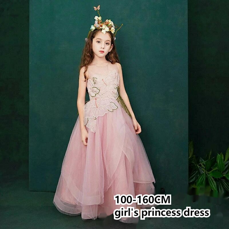 子供ドレス 女の子 ピアノ 発表会 レースドレス 子ども お姫様 プリンセス ワンピース 子供 ドレス フォーマル ドレス 結婚式 ロングドレス キッズ ワンピース 七五三 ジュニア c-lifu-6