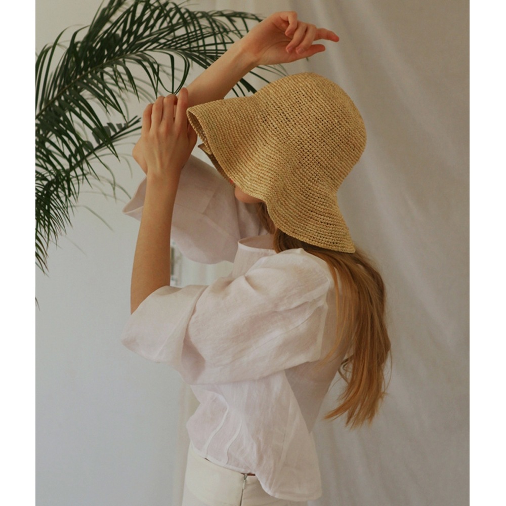 エバンスラフィアニットバケットハット