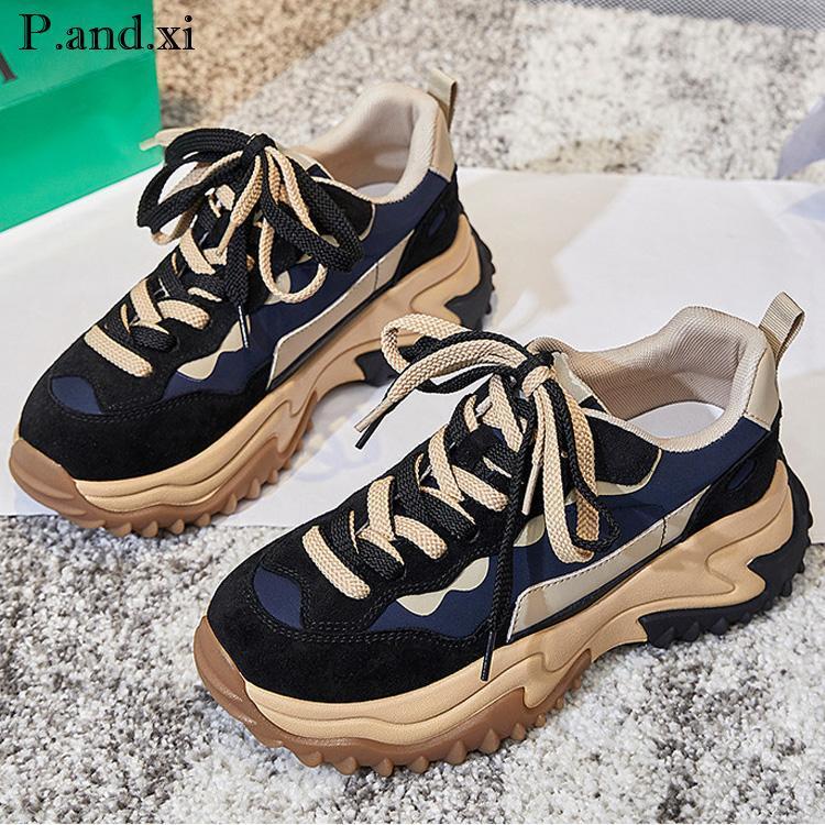 スニーカー 本革 インヒール 厚底 レディース 靴 シューズ