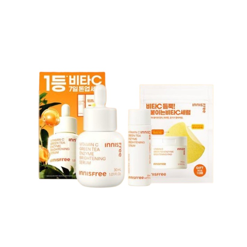 ビタC グリーンティー エンザイム セラム, 30mL(+20mL+ビタCパッド 10枚入) #ビタC 7日 トーンアップセラム