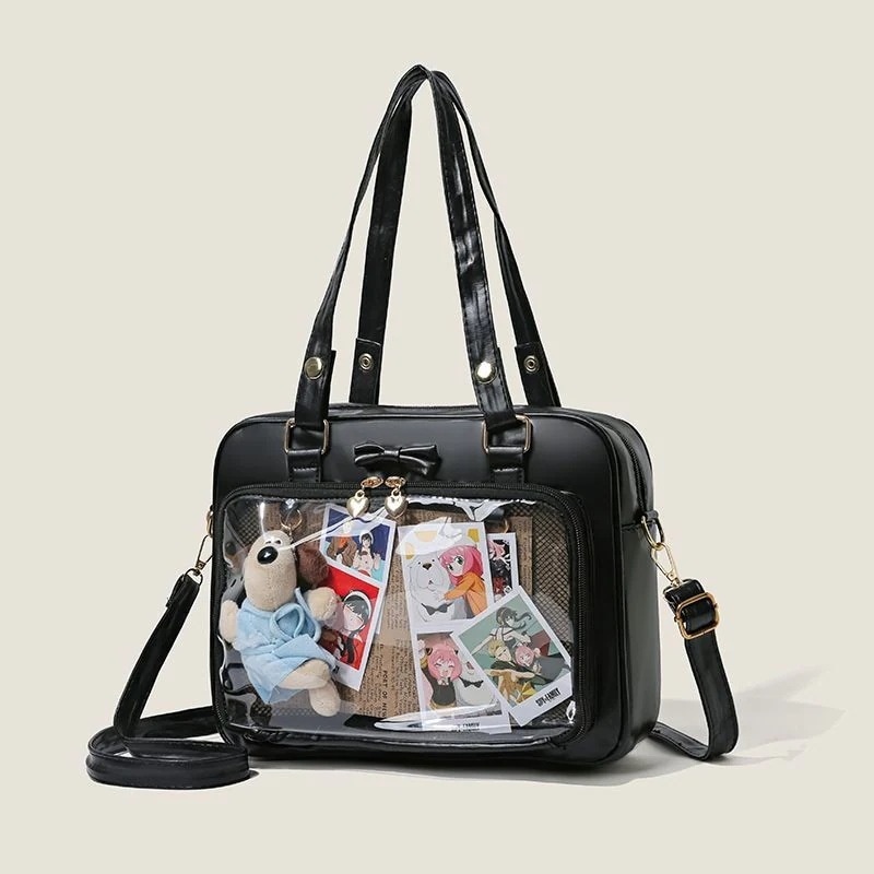 【1つ買うと10個無料】【1つ買うと10個無料】新作　痛バッグ　痛バ　缶バッジバッグ付き　ポーチ2点セット　PU革　２wayトートバッグ　ショルダーバッグ　推し活22 20,044円