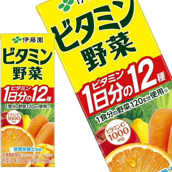 伊藤園 ビタミン野菜 200ml 紙パック96本入【3～4営業日以内に出荷】 7,738円