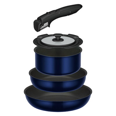 他サイト： KSE-5A-DPBL 取っ手のとれるフライパン5点セットEAの商品画像