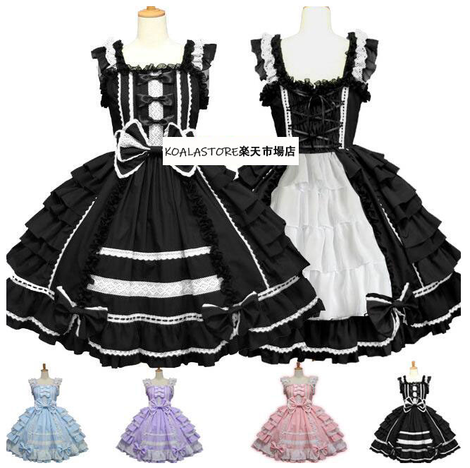 姫様ドレス お姫様風ワンピース ロリータ服 ジャンパースカート ロリータワンピース 甘ロリータ フリル