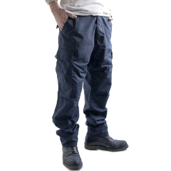 アメリカ軍 BDU カーゴパンツ /迷彩服パンツ Sサイズ リップストップ YN521007 ネイビー レプリカ
