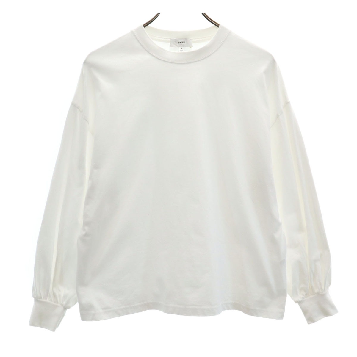 HYKE ハイク 日本製 長袖 Tシャツ 1 ホワイト ロンT メンズ 古着