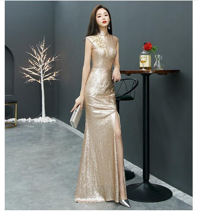 スリット ロング丈ドレス マーメイドドレス 20代30代40代 ウエディングドレス パーティードレス