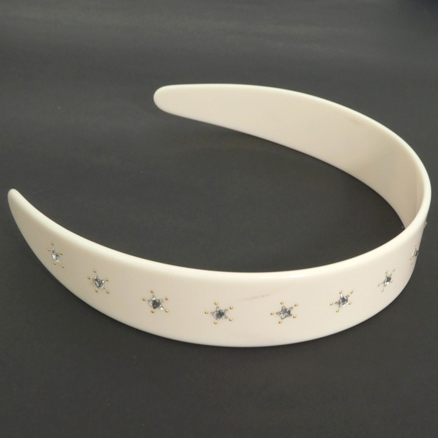 グッチ GUCCI カチューシャ adidasコラボ プラスチック アイボリー レディース 56300k