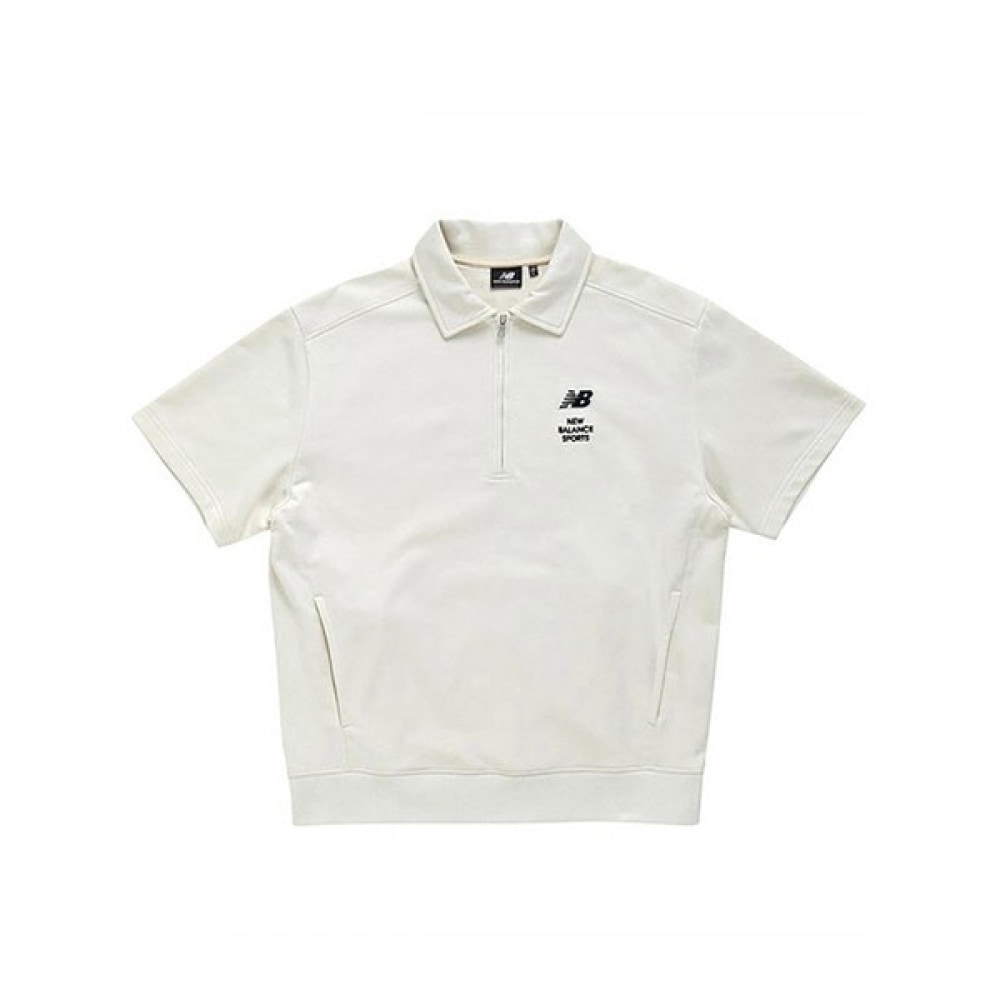 ニューバランスシューズ AニューバランスUNIハーフジップ半袖オーバーサイズトレーナー NBNCD22423-64